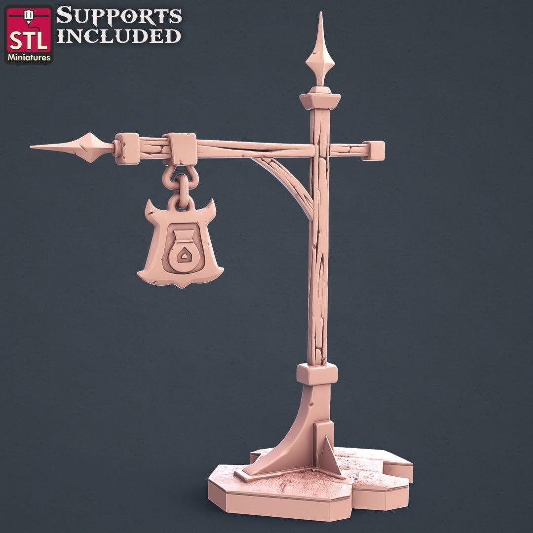 3D Printed STL Miniatures Lender Set Fantasy NPC 2 | 28 - 32mm War Gaming D&D