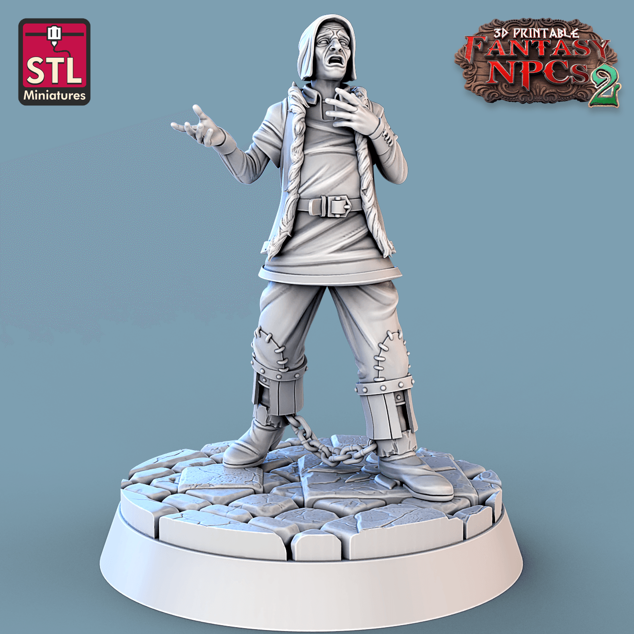 3D Printed STL Miniatures Magistrate Set Fantasy NPC 2 | 28 - 32mm War Gaming D&D