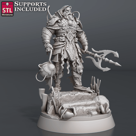 3D Printed STL Miniatures NeverDawn Dark Waters Set 28 - 32mm War Gaming D&D