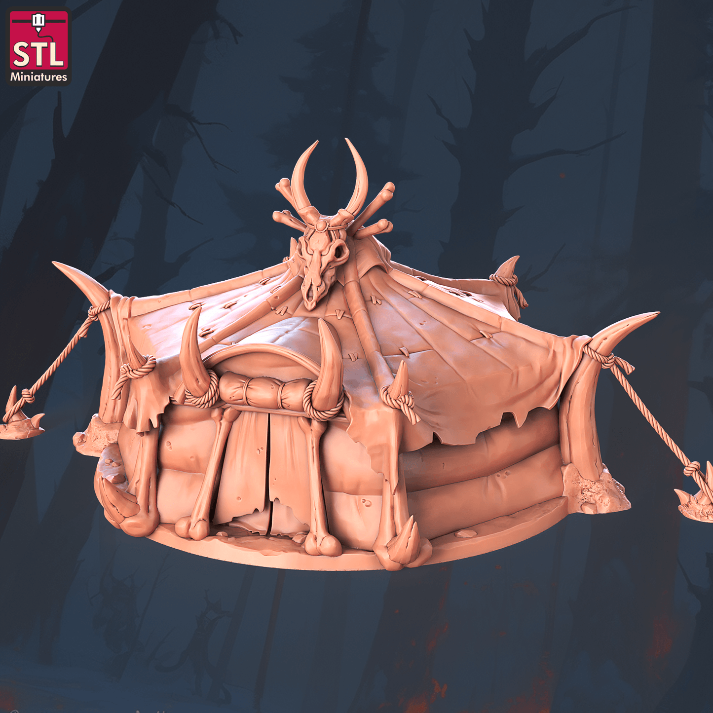 3D Printed STL Miniatures Orc Camp Set 28 - 32mm War Gaming D&D
