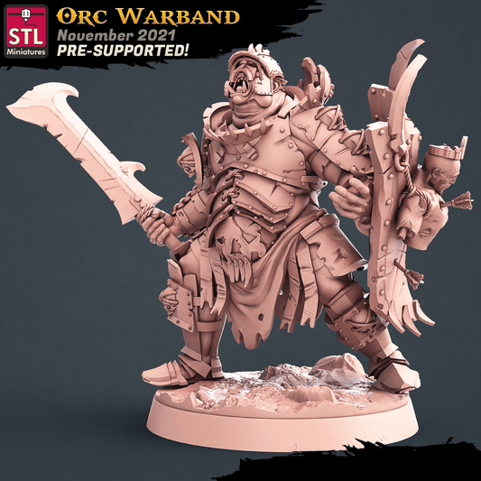 3D Printed STL Miniatures Orc Warband Set 28 - 32mm War Gaming D&D
