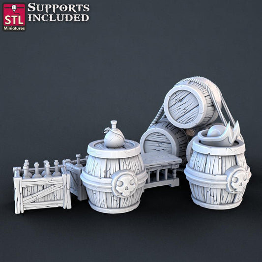 3D Printed STL Miniatures Pirate Set 28 - 32mm War Gaming D&D