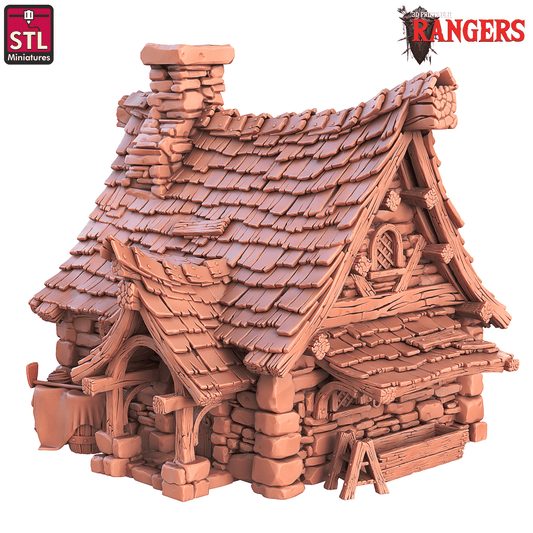 3D Printed STL Miniatures Rangers Small House Set Rangers 28 - 32mm War Gaming D&D