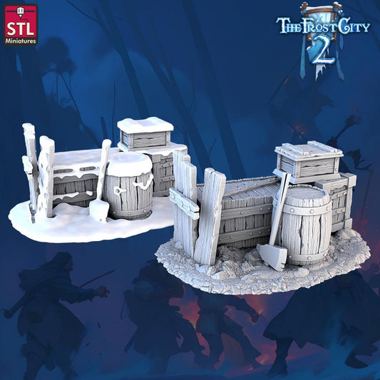 3D Printed STL Miniatures Scatter Terrain The Frost City 2 28 - 32mm War Gaming D&D