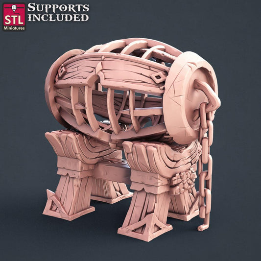 3D Printed STL Miniatures Slave Merchant Set 28 - 32mm War Gaming D&D