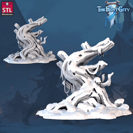 3D Printed STL Miniatures The Frost City Dead Trees 28 - 32mm War Gaming D&D