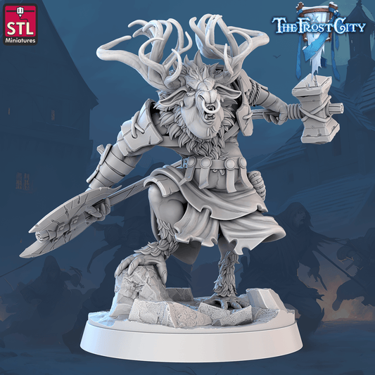 3D Printed STL Miniatures The Frost City Rangifers Set 28 - 32mm War Gaming D&D