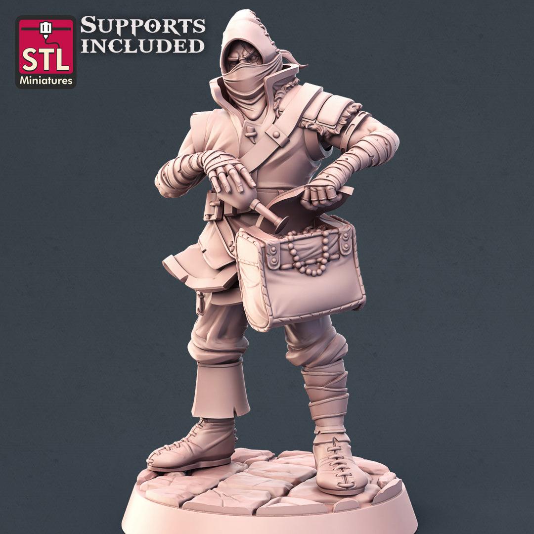 3D Printed STL Miniatures Thieves Set 28 - 32mm War Gaming D&D