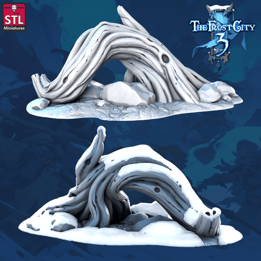 3D Printed STL Miniatures Tree Core Props The Frost City 3 28 - 32mm War Gaming D&D