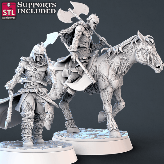 3D Printed STL Miniatures Undead Set 28mm - 32mm War Gaming D&D