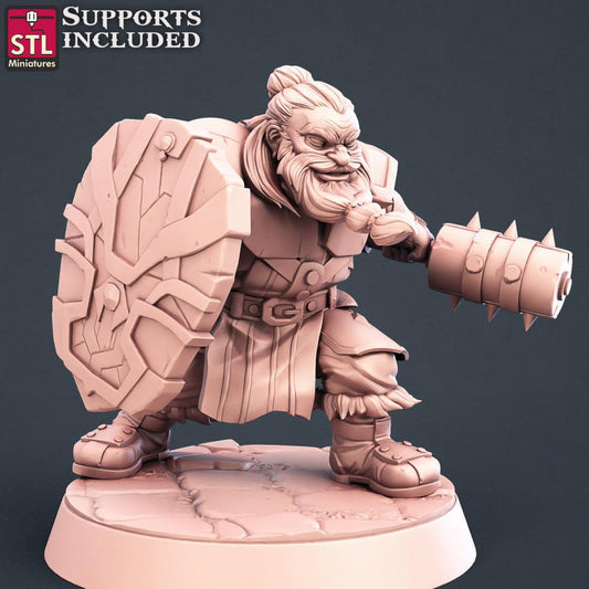 3D Printed STL Miniatures Warriors Set 28 - 32mm War Gaming D&D