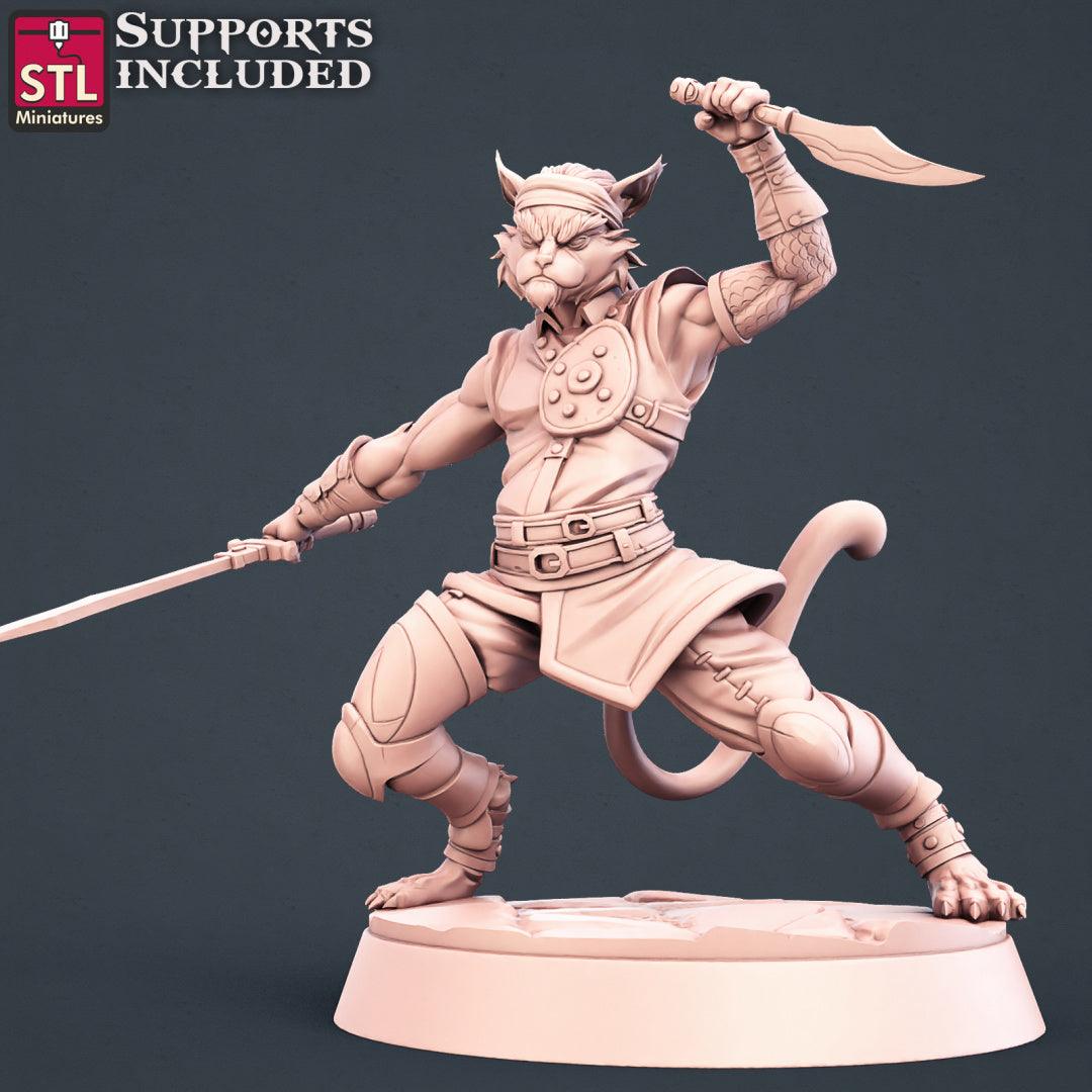 3D Printed STL Miniatures Warriors Set 28 - 32mm War Gaming D&D
