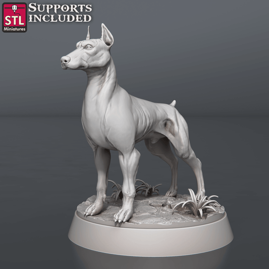 3D Printed STL Miniatures Wild Dogs Set 28 - 32mm War Gaming D&D