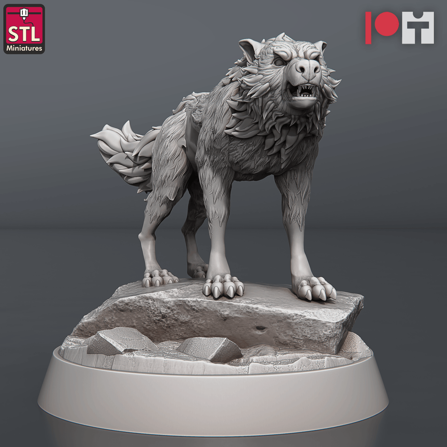 3D Printed STL Miniatures Wolves and Werewolves 28mm - 32mm War Gaming D&D