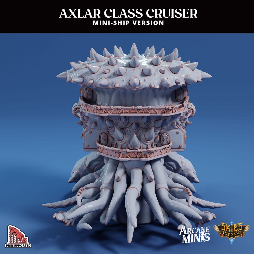 3D Printed Sordane Publishing Arcane Minis Mini Ship - Aldarra Axlar Cruiser 28 32mm D&D