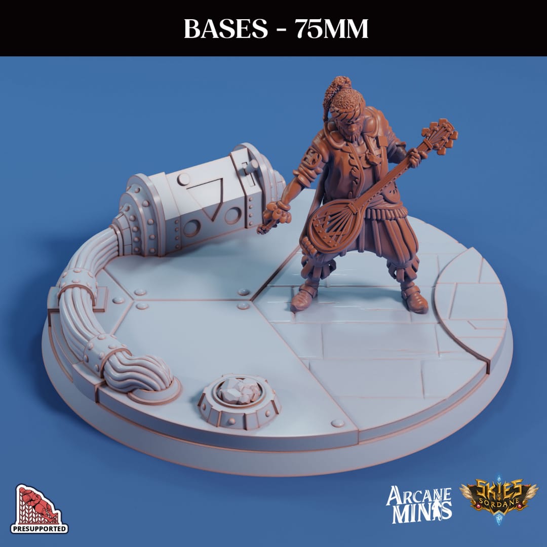 3D Printed Sordane Publishing Base Pack 3 Sordane Bases 28 32mm D&D