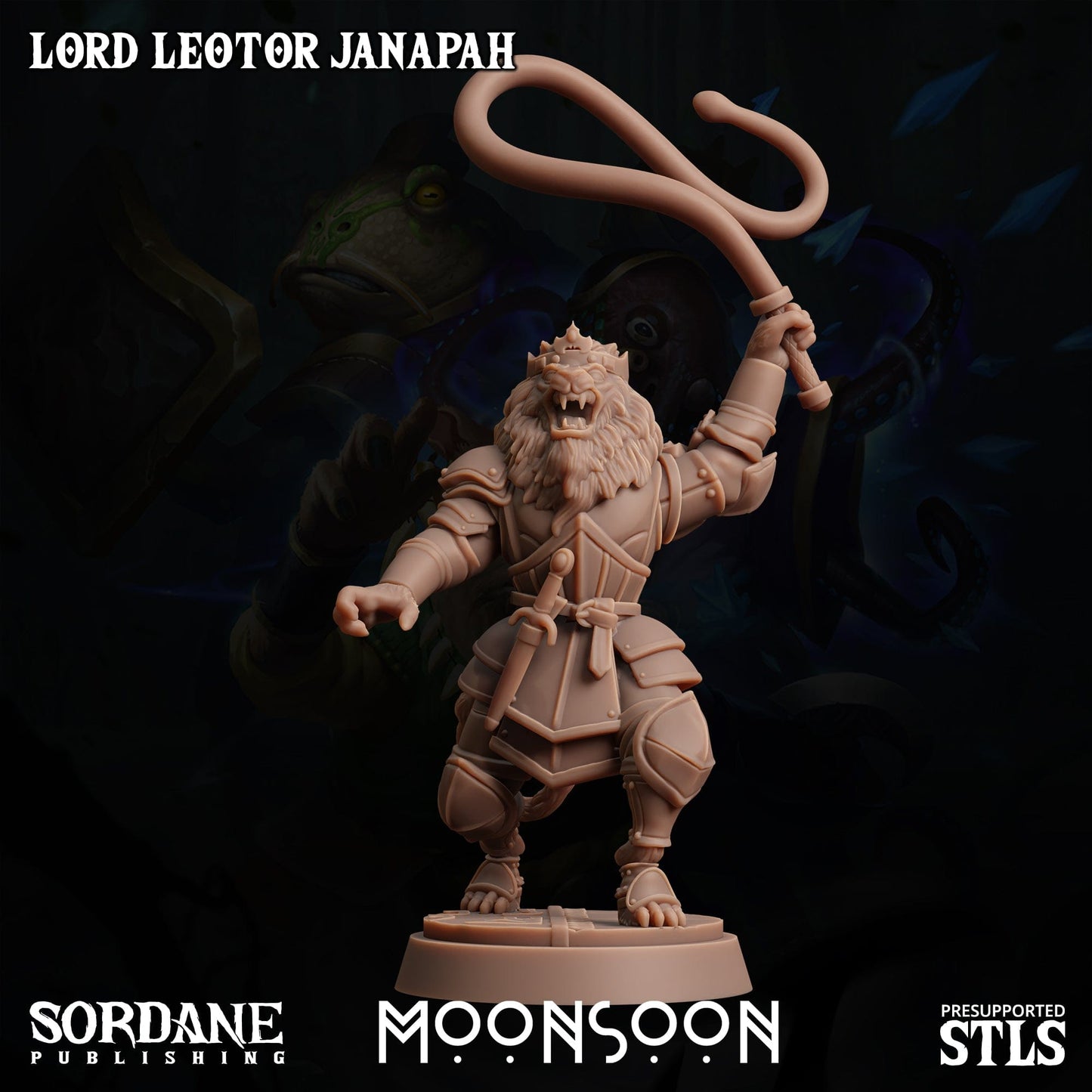 3D Printed Sordane Publishing Loxo Sorcerer Moonsoon 28 32mm D&D