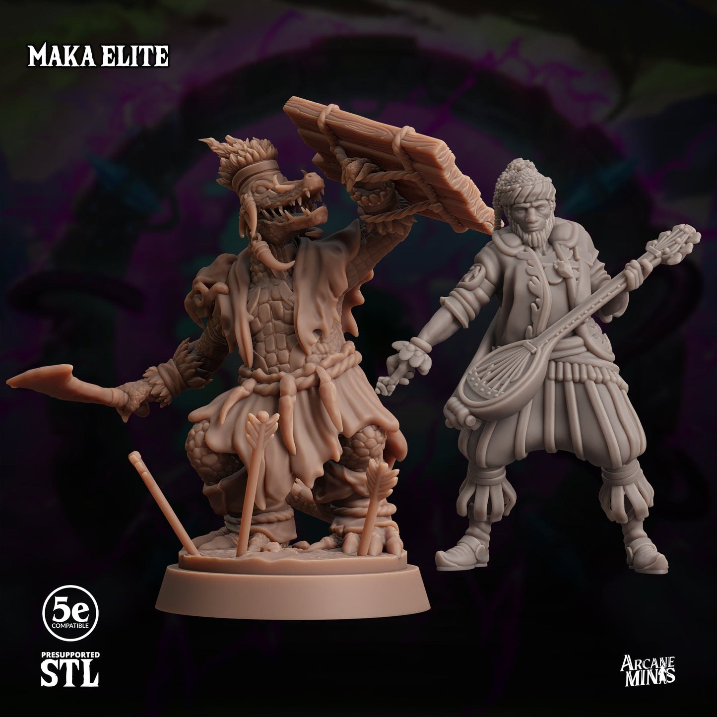 3D Printed Sordane Publishing Maka Elite Moonsoon 28 32mm D&D