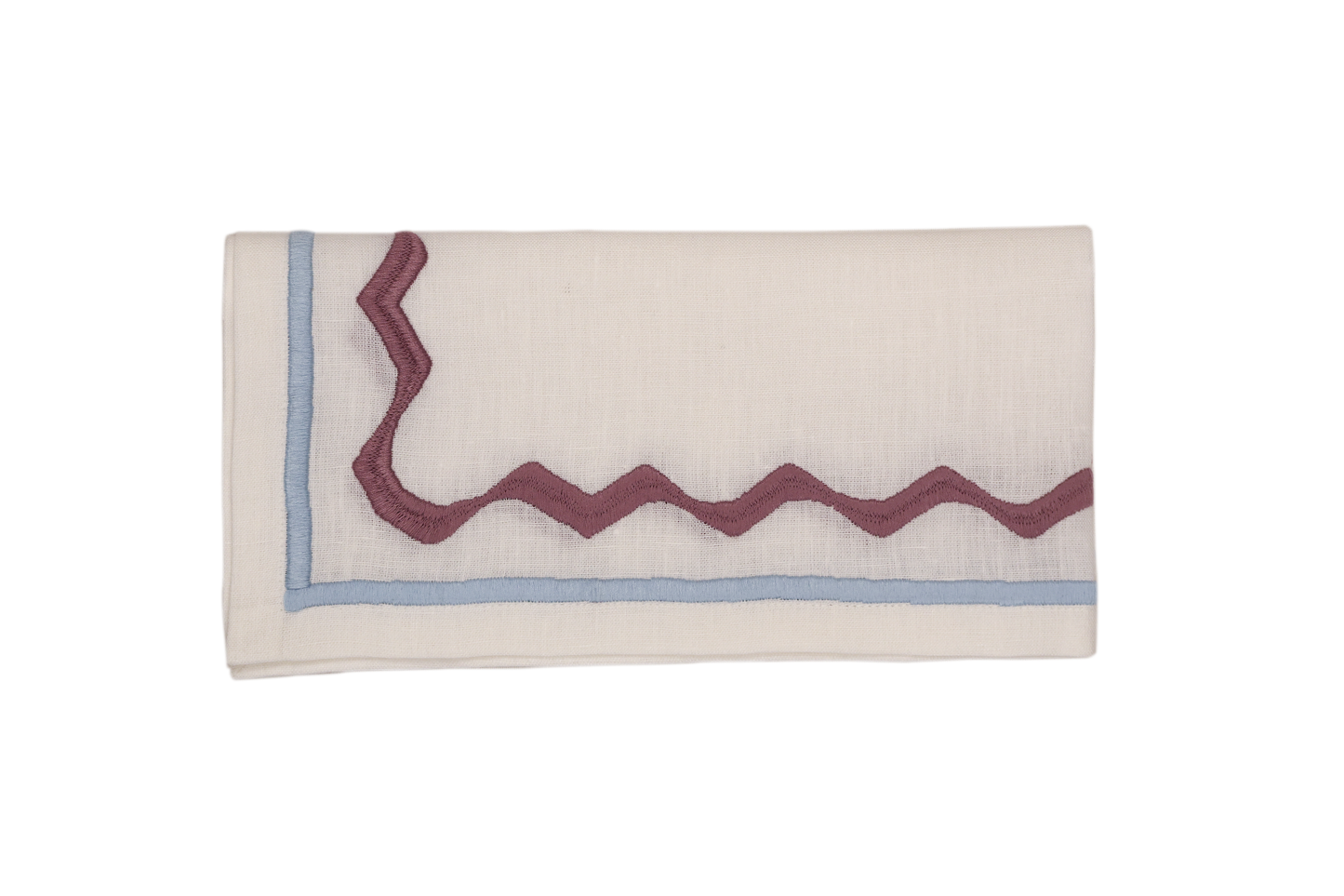 Embroidered Ripple Stitch Napkins 18" x 18" (Set of 4)