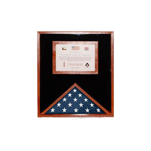 Flag and Document Case for 3ft x 5ft or 5ft x 9.5ft US Made - 3ft x 5ft American Flag or 5ft x 9.5ft flag, American Burial Flag - Add Flag.