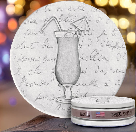 Hurricane Glass Drink Coasters
