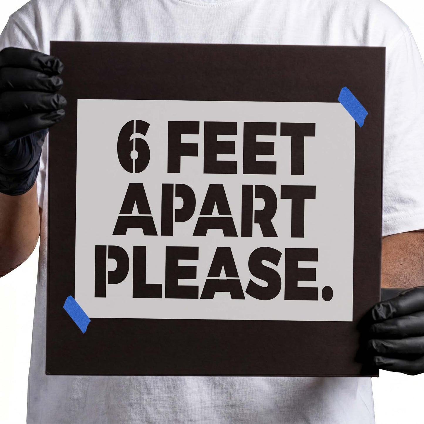 6 Feet Apart Stencil