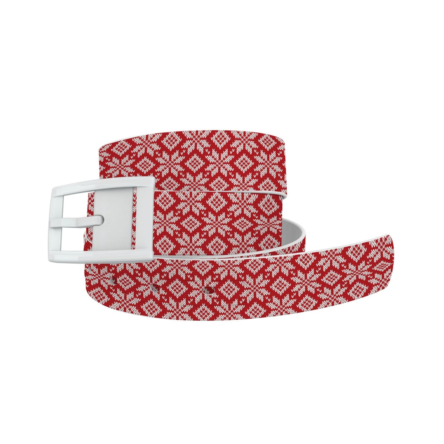 Snowflake Red Knit Belt