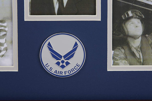 The Military Gift Store Products Frame Aim High Air Force Medallion 5 Picture Collage Frame.