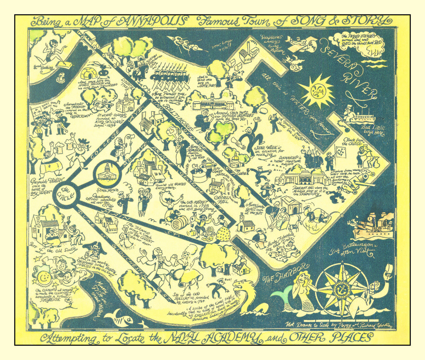 Vintage Map of Annapolis, Maryland 1932