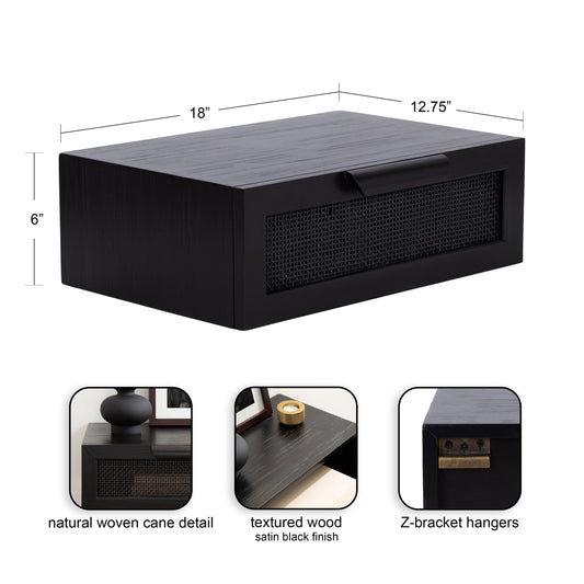 Ori Floating Side Table Rattan