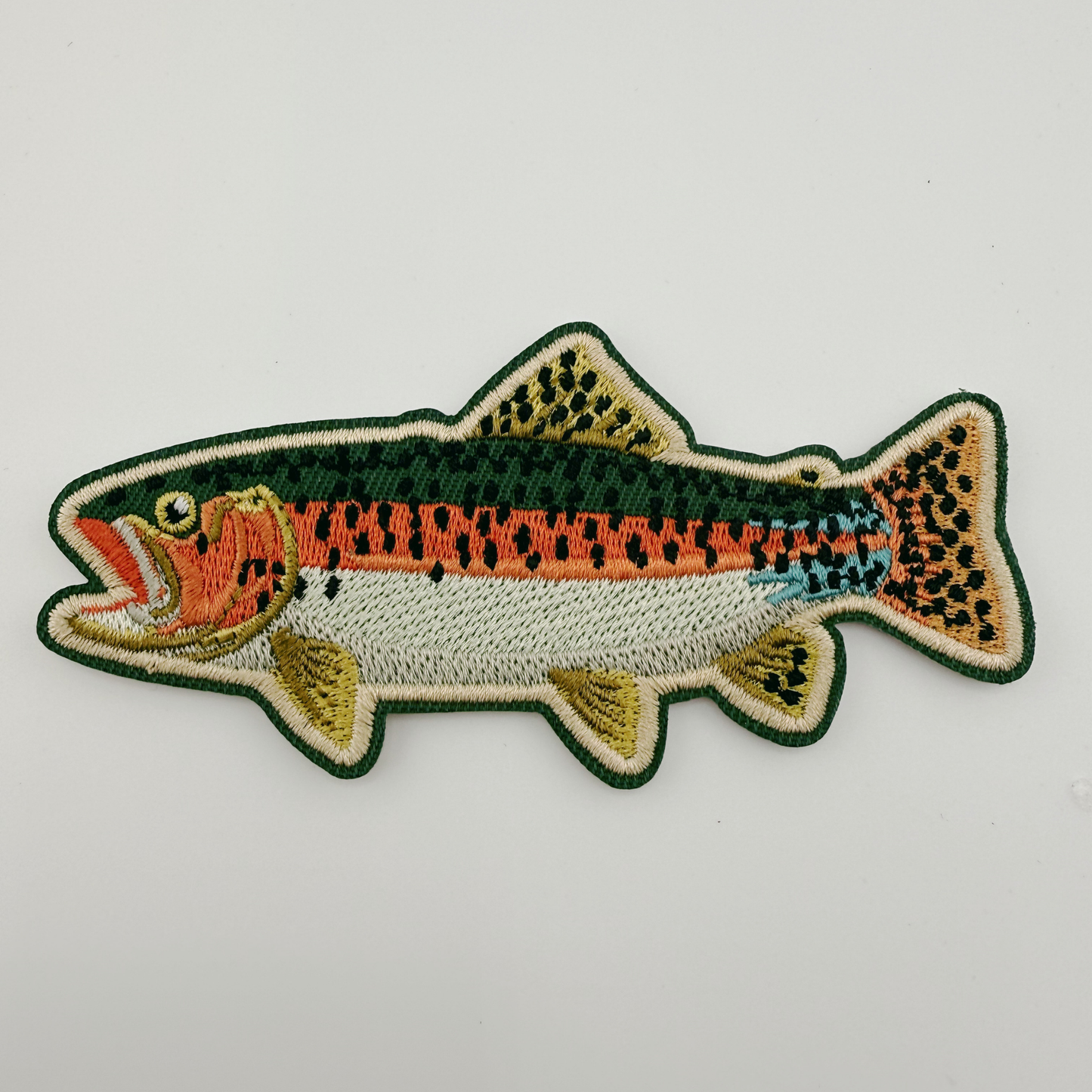 4" Trout / Fish - Embroidered Hat Patch