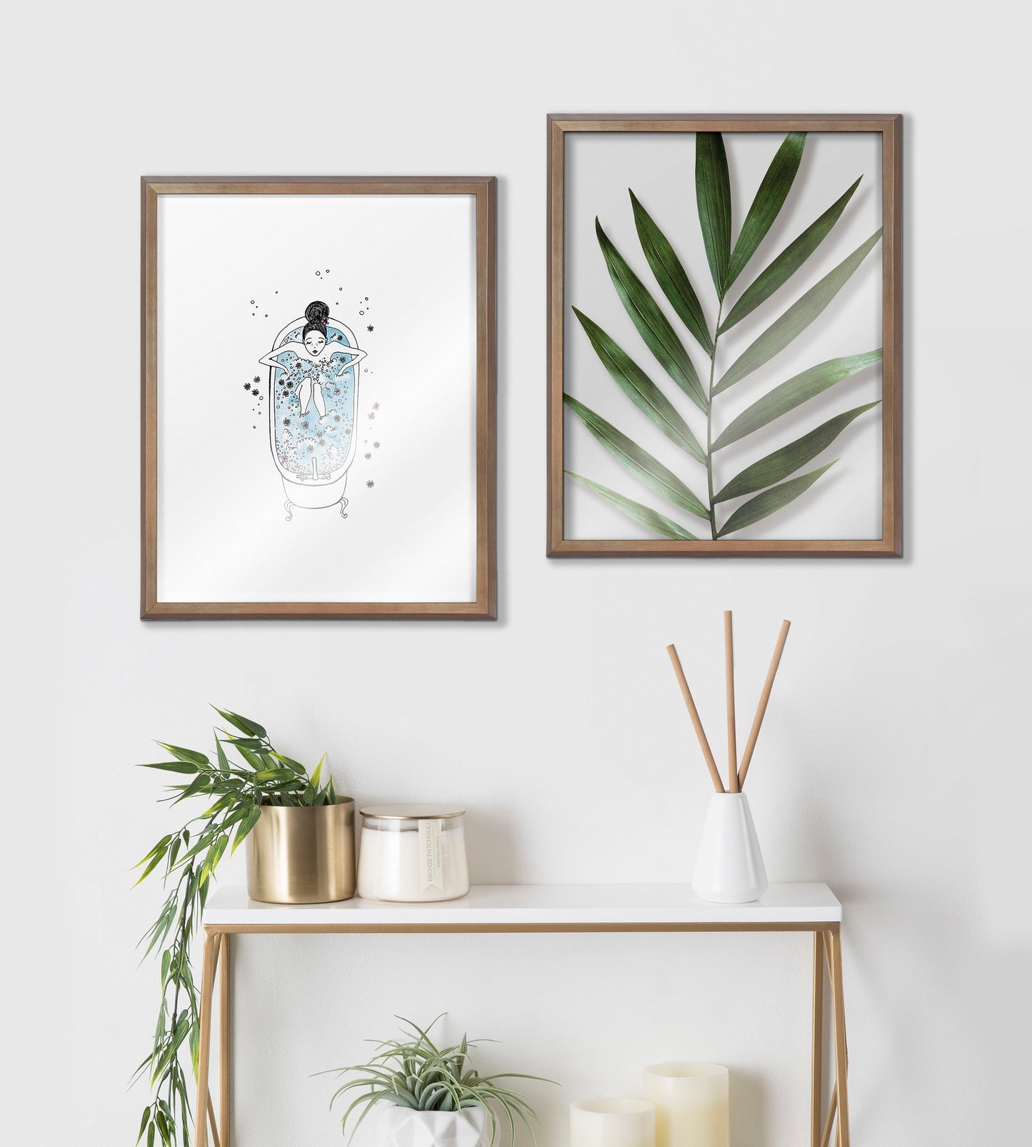 Blake Botanical 5F Framed Printed Glass by Amy Peterson