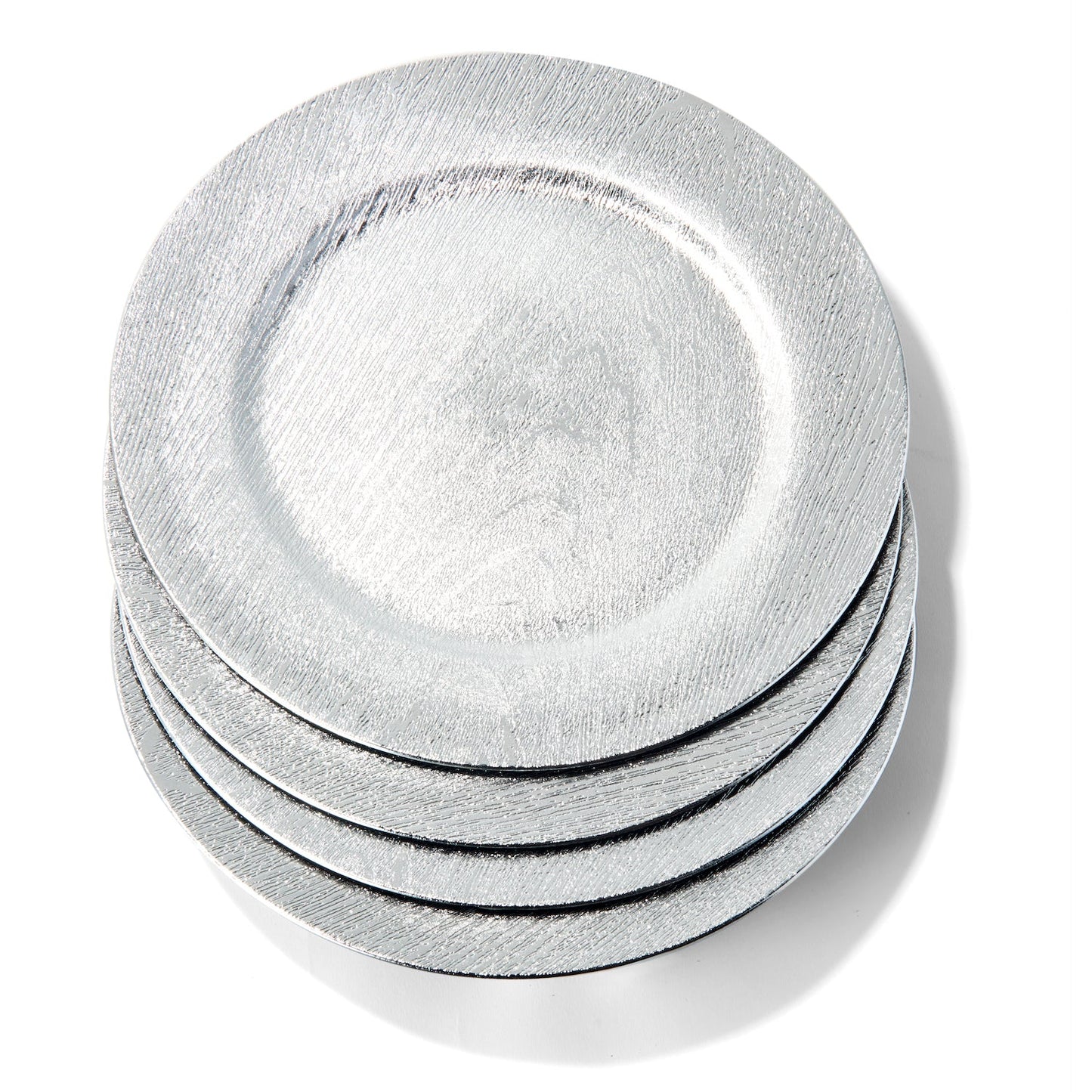Silver Set of 4 Charger Plate 13"