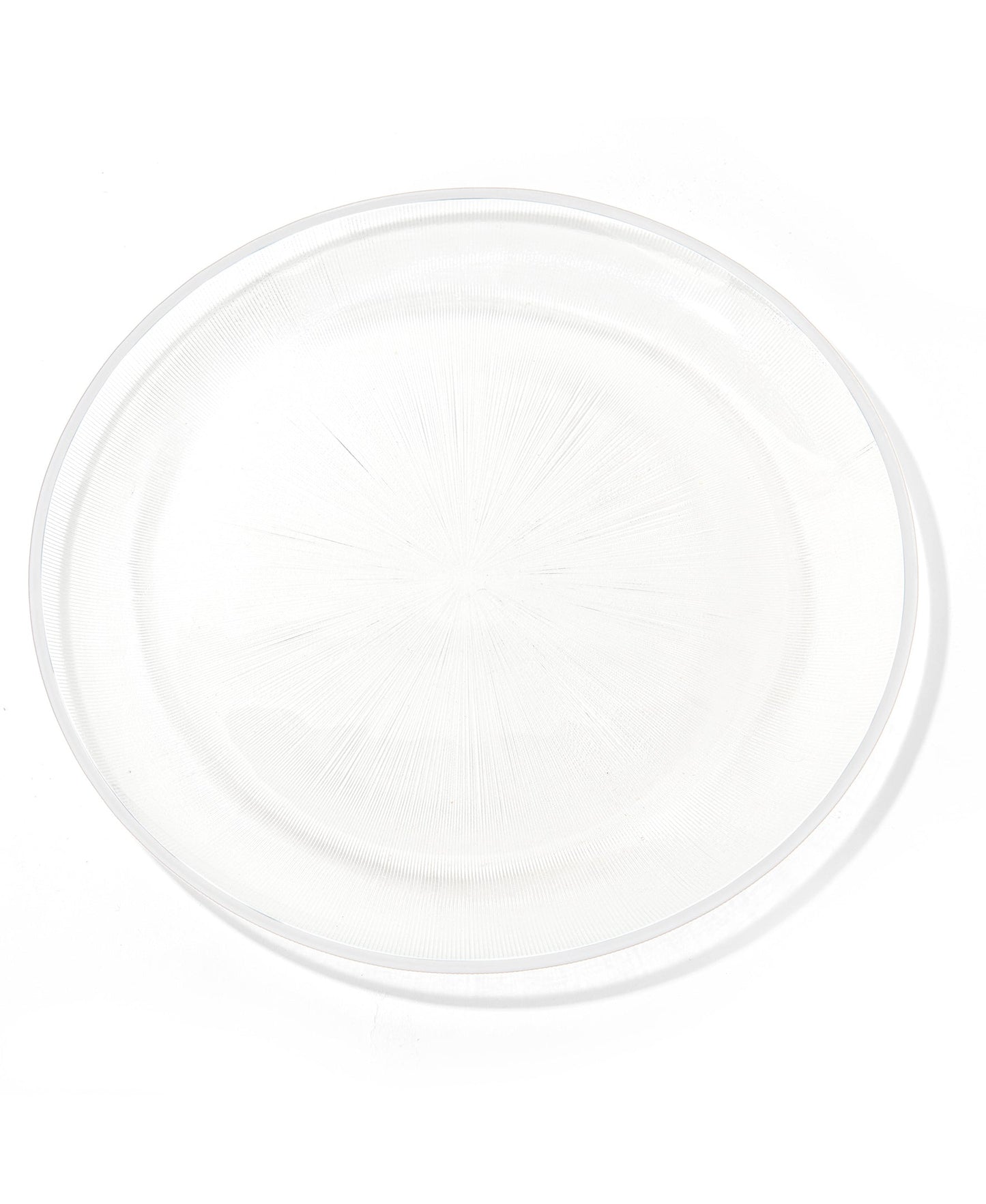 Elite Glass Charger Plates with White Rim 6-Piece Set 13"D