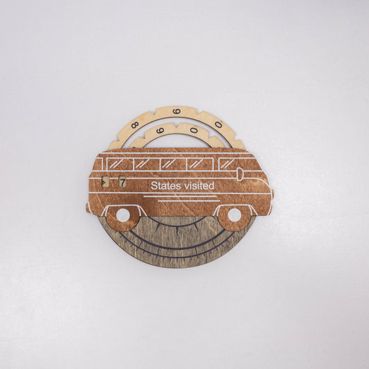 Travel Tracker 3D Wooden USA Map – Smokey