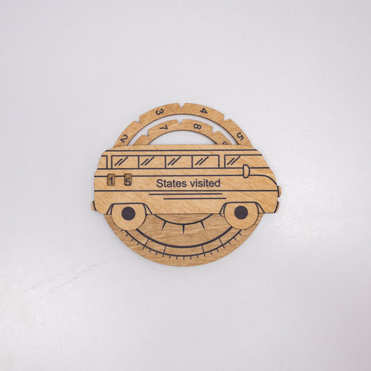 Travel Tracker 3D Wooden USA Map – Gold