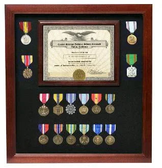 Military Discharge Certificate Frames - Mahogany