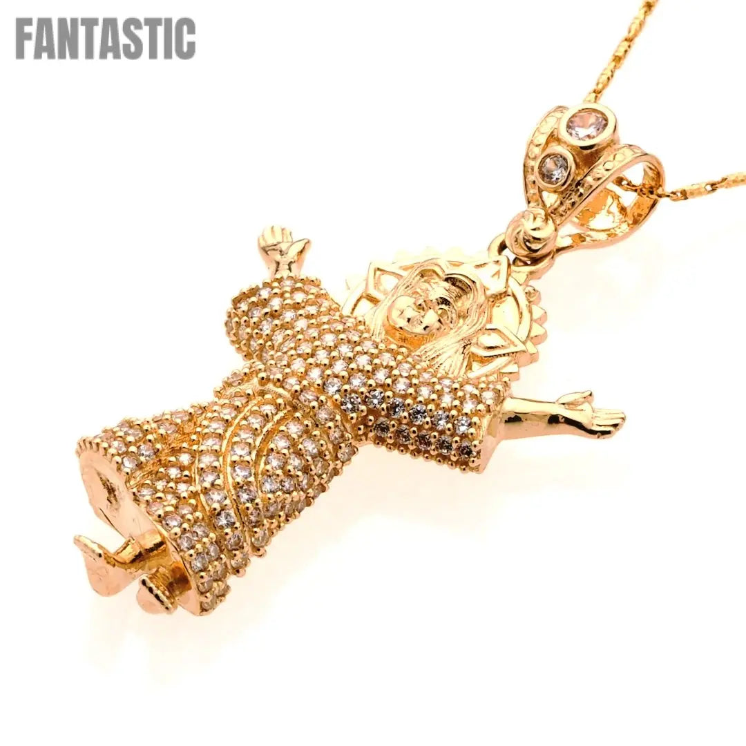 Divine Niño CZ Pendant in 14K Gold