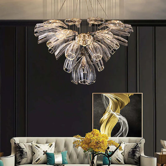 Glass Lotus Chandelier