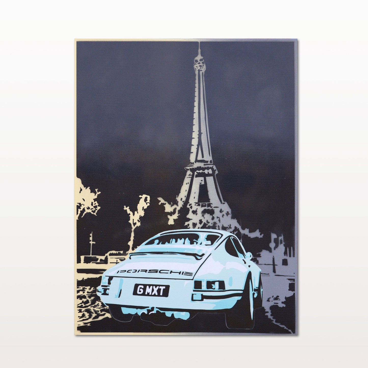 Porsche and Eiffel Tower 5 Layer Stencil Set