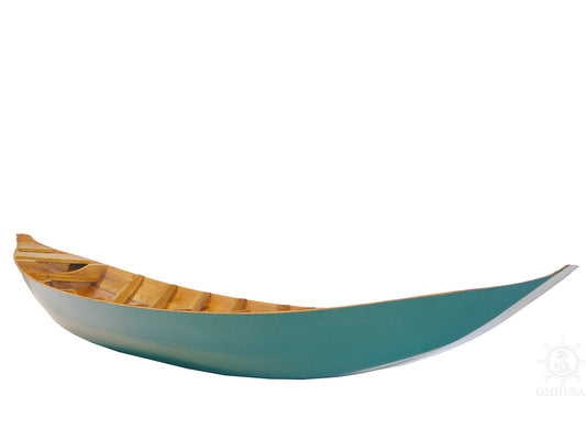 Small South East Asia Sampan Boat Teal Bottom Thuyen Ba La Tam Ban