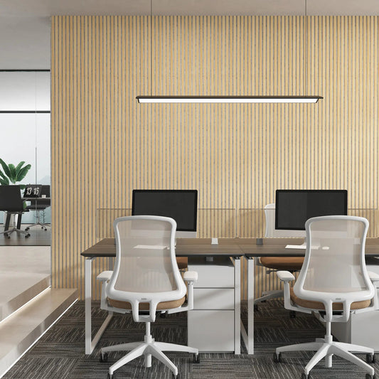 Luxury Oak | Grey Felt | Acoustic Solid Wood Wall Panels ( 2 Panels Per Box)