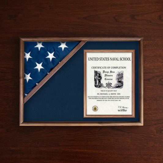 Flag Connections Flag Display Case, Flag and Certificate Flag Box