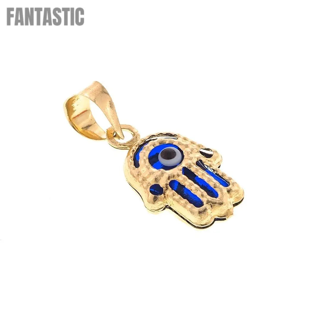 14K Gold Mini Hamsa Pendant