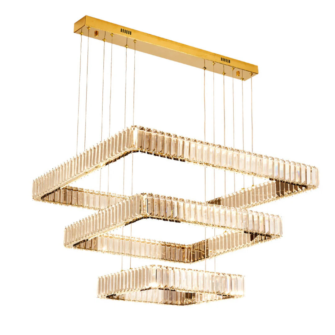 Modern Square Crystal Chandelier
