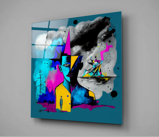 Picasso's Mind Glass Wall Art || Designer Collection