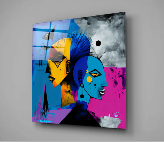 Picasso's Mind Glass Wall Art || Designers Collection