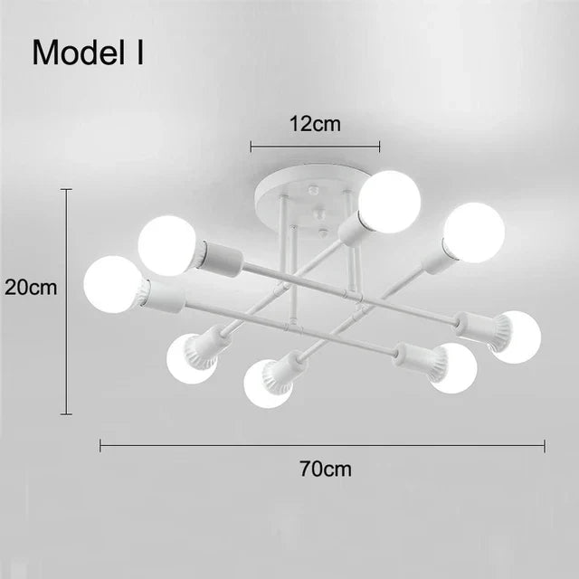 Nordic Minimalist Pendant Light Ceiling Lamp LED Chandelier Suitable for Bedrooms Living Rooms Black Gold Lighting Decoration
