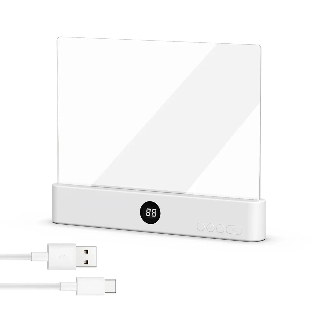 LED Flat Panel Night Vision Reading Light Eye Protection Reading Light Usb Charging Student Night Reading Lamp Book Lamp Indoor
