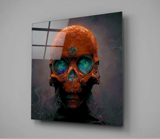 Orange Head Glass Wall Art || Designer Collection